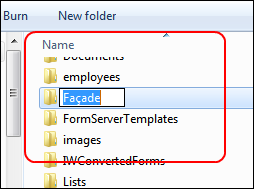 Rename through Windows Explorer